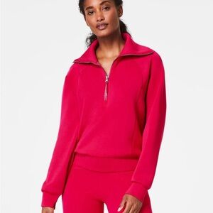 SPANX AirEssentials Half Zip in Fuchsia